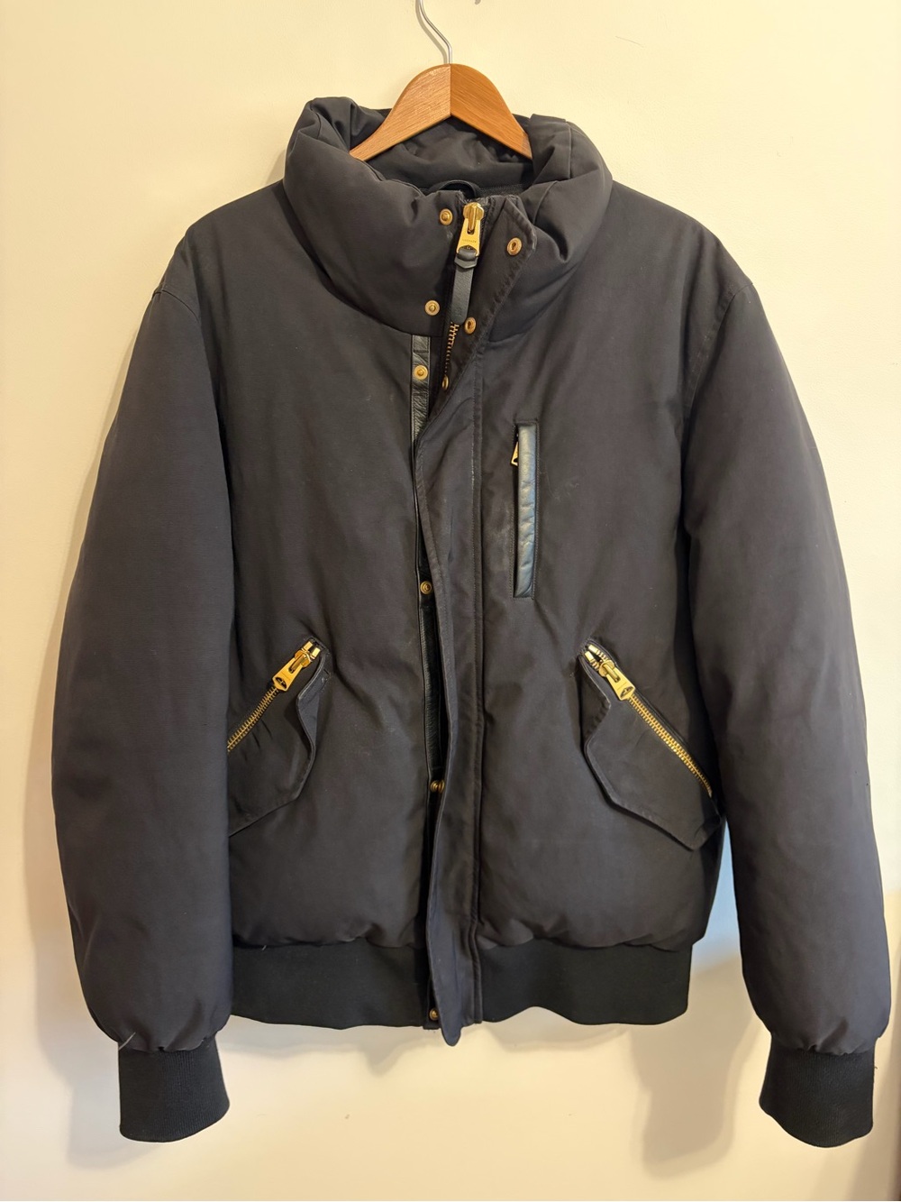 MACKAGE- Dixon Down Bomber Jacket, Dixon-BX model with gold hardware, black, XL